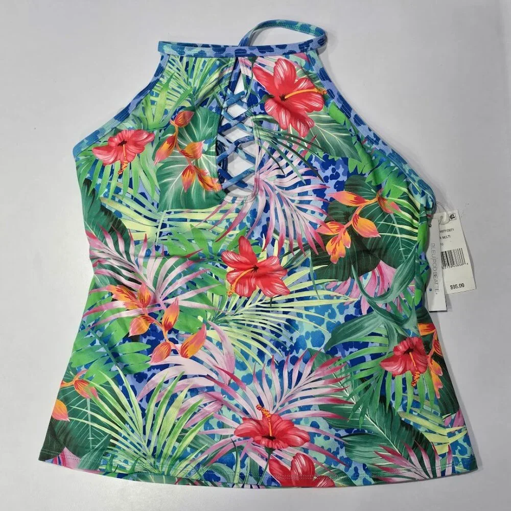 Bleu Rod Beattie Tropical Flight High Neck Tankini Top - Picture 6 of 9